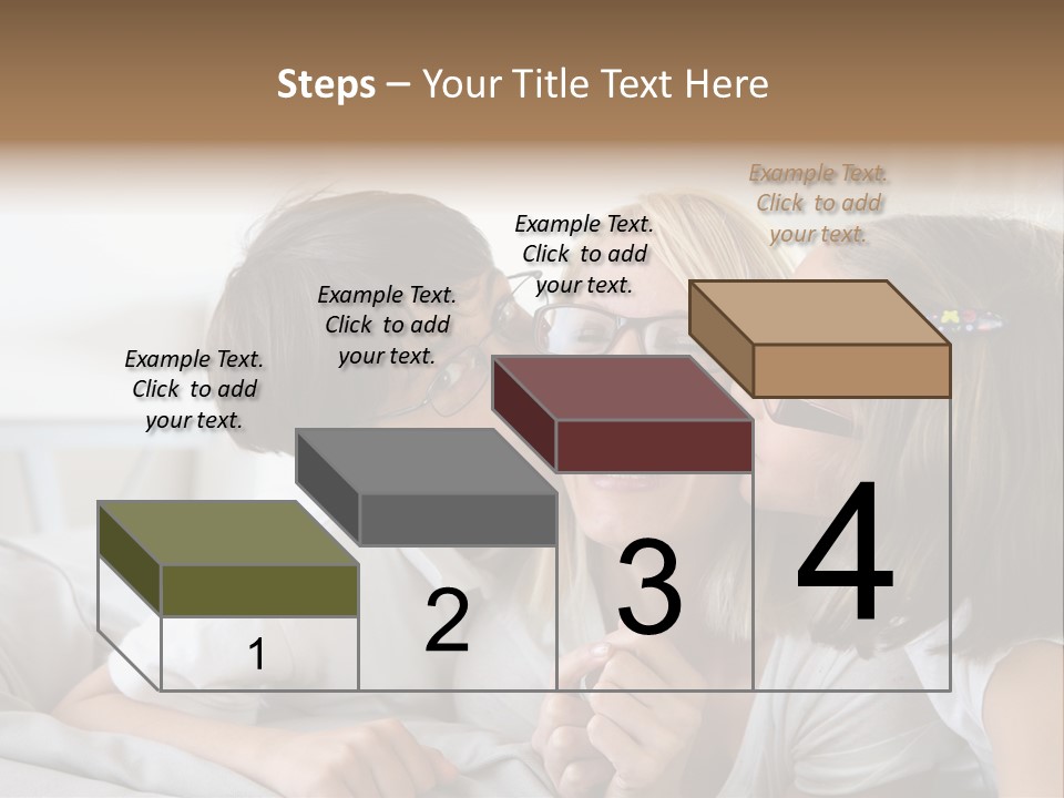 Three People Smile European PowerPoint Template