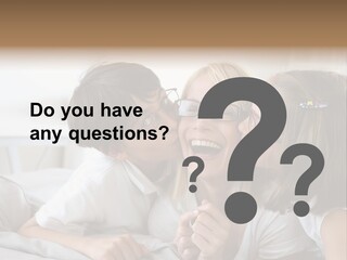 Three People Smile European PowerPoint Template