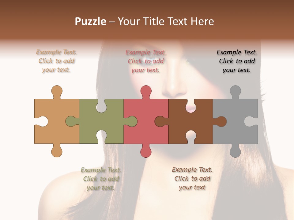 Girl Blue Beauty PowerPoint Template