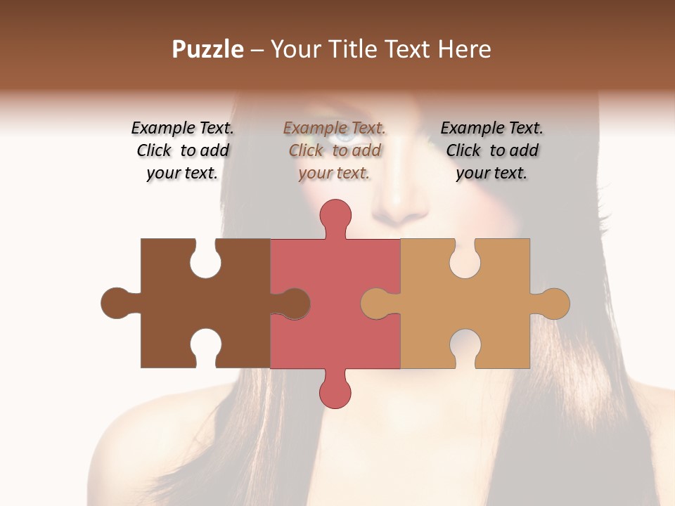 Girl Blue Beauty PowerPoint Template