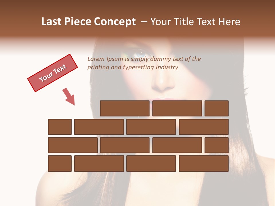 Girl Blue Beauty PowerPoint Template