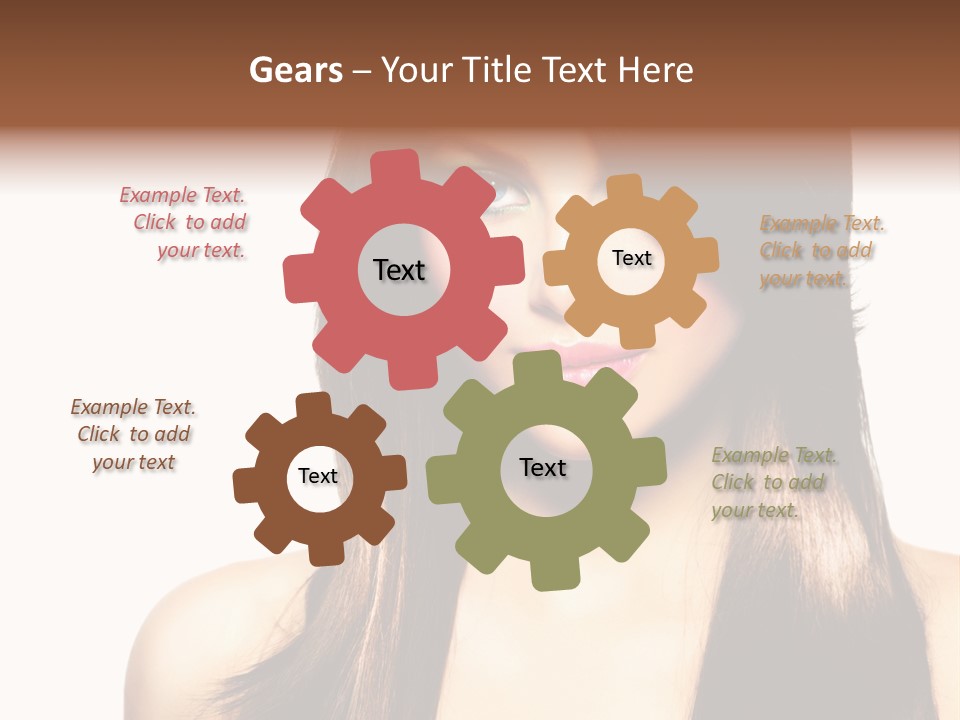 Girl Blue Beauty PowerPoint Template