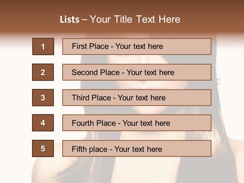 Girl Blue Beauty PowerPoint Template