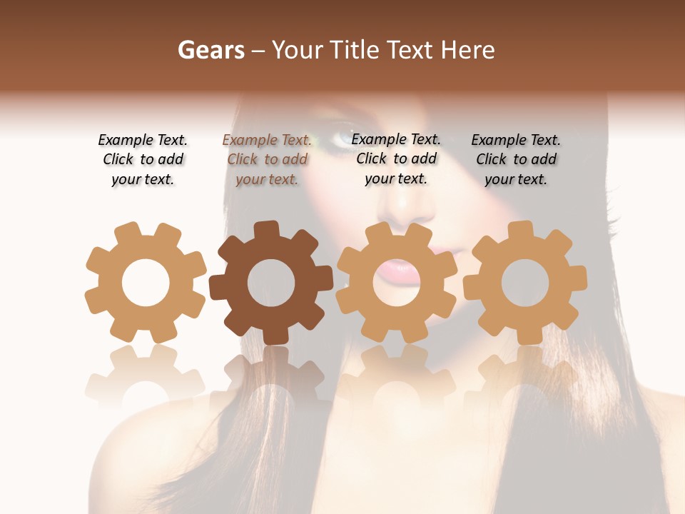 Girl Blue Beauty PowerPoint Template