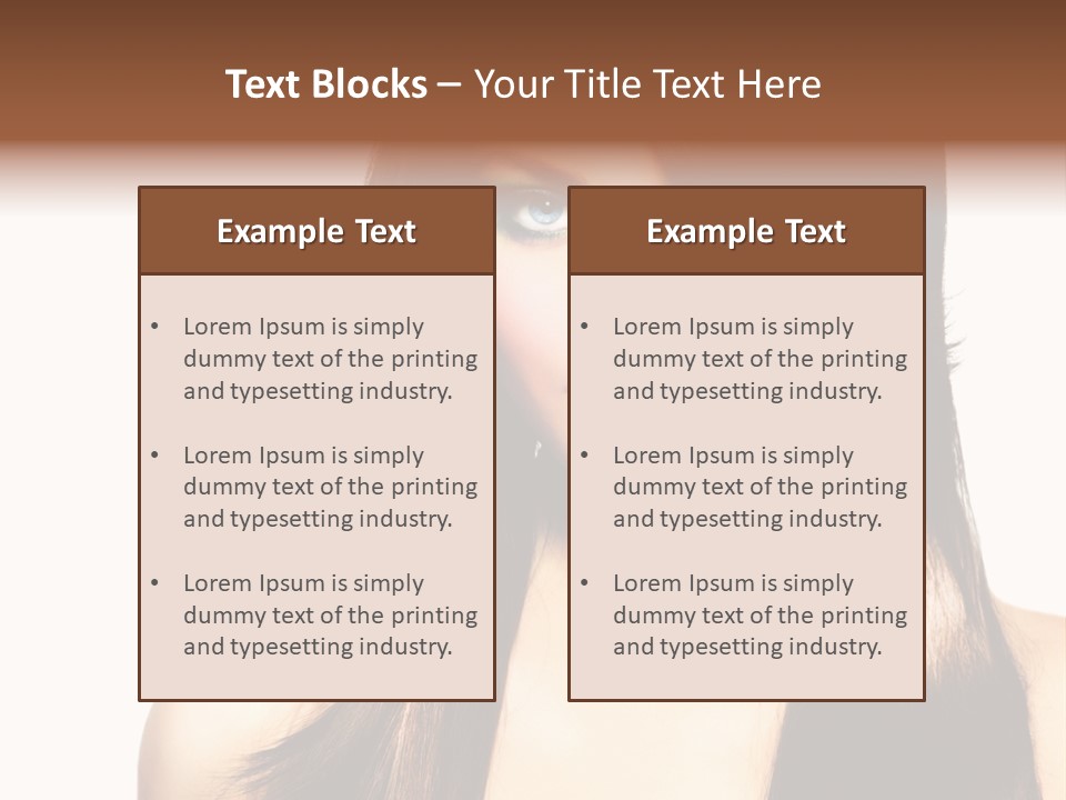 Girl Blue Beauty PowerPoint Template