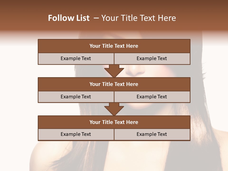 Girl Blue Beauty PowerPoint Template