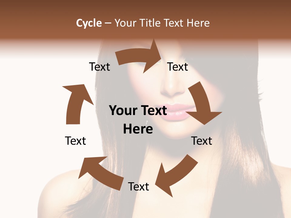 Girl Blue Beauty PowerPoint Template