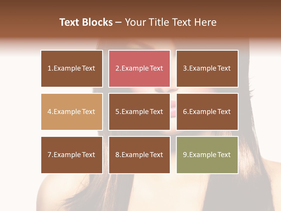 Girl Blue Beauty PowerPoint Template