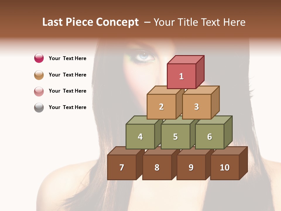 Girl Blue Beauty PowerPoint Template