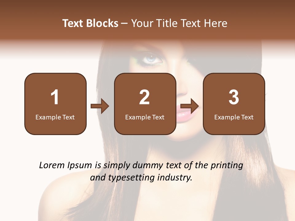 Girl Blue Beauty PowerPoint Template