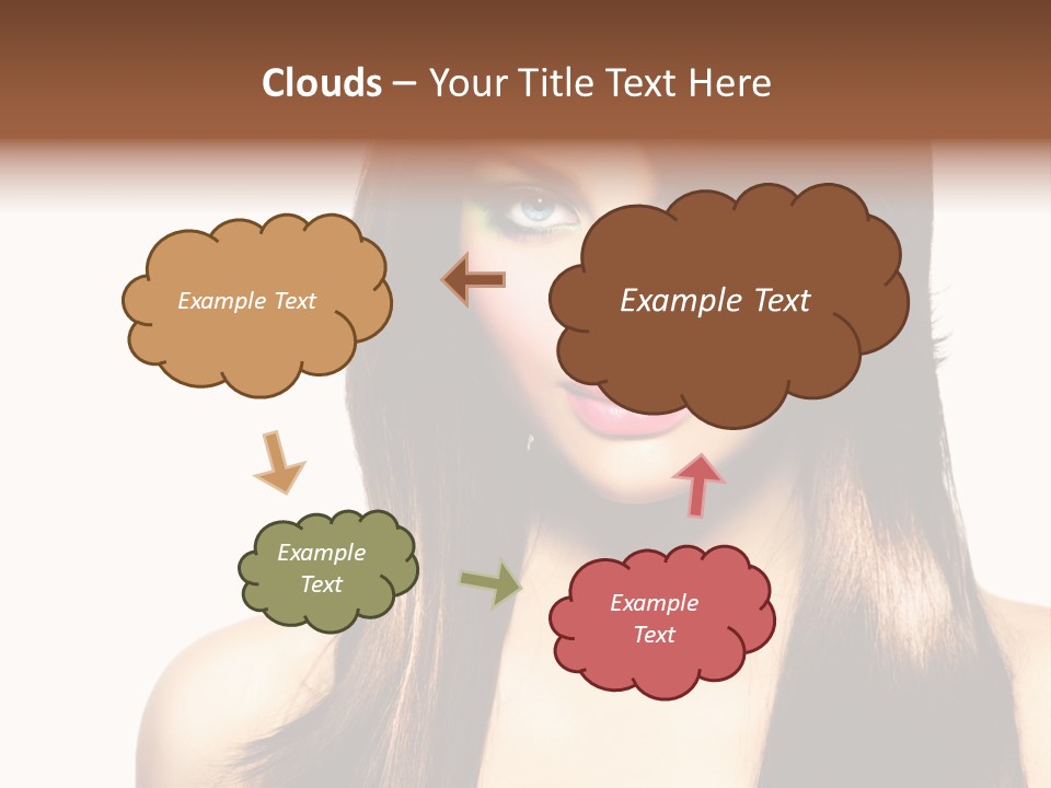 Girl Blue Beauty PowerPoint Template