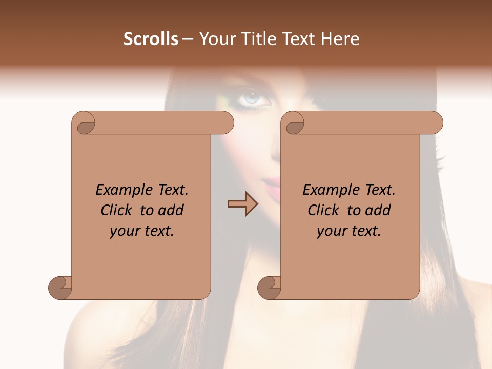 Girl Blue Beauty PowerPoint Template