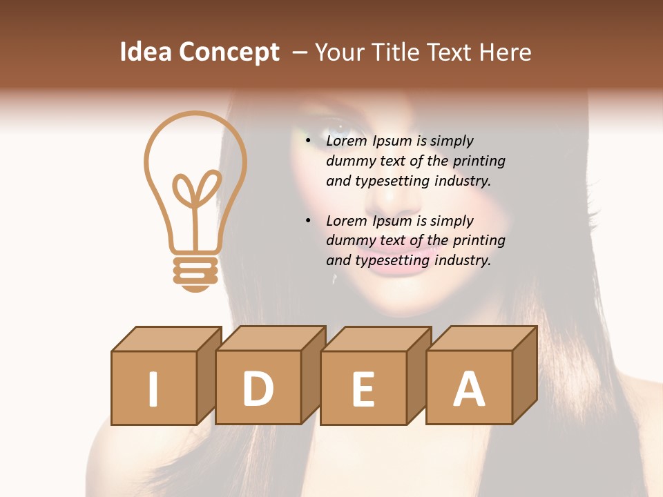 Girl Blue Beauty PowerPoint Template