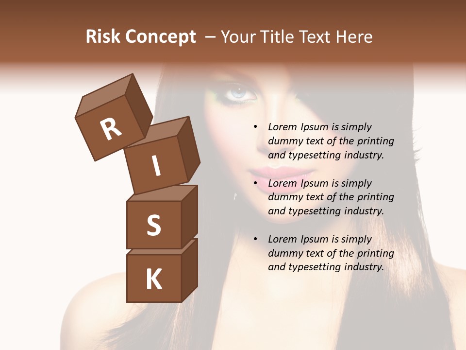 Girl Blue Beauty PowerPoint Template