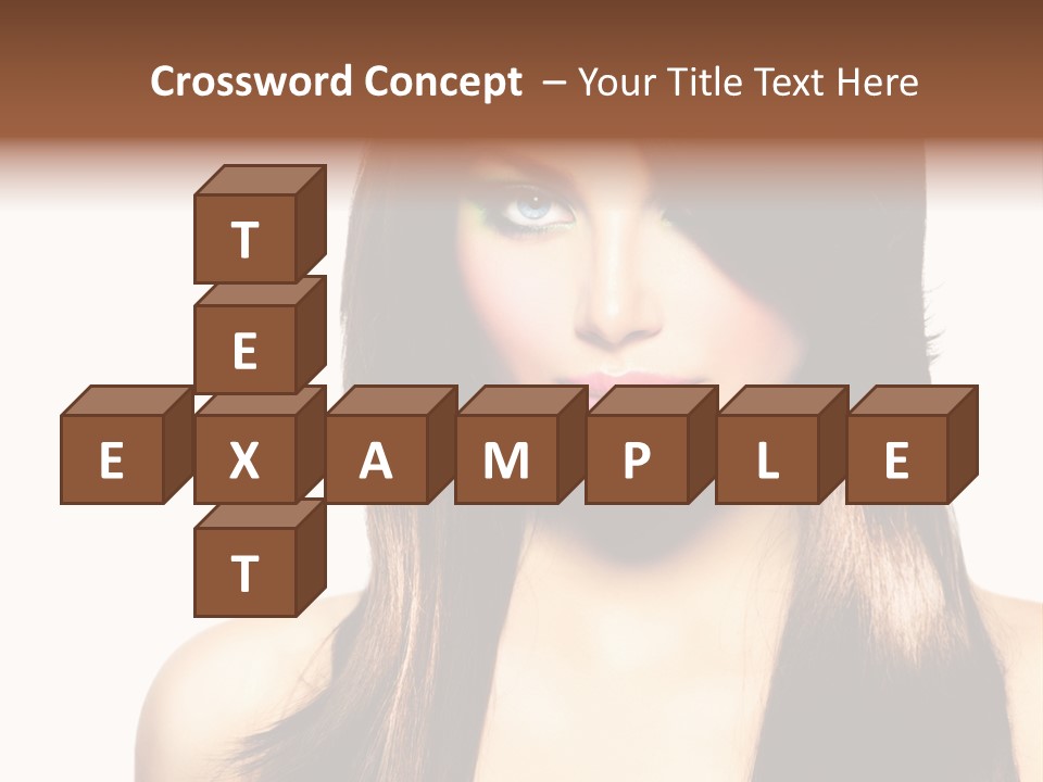 Girl Blue Beauty PowerPoint Template