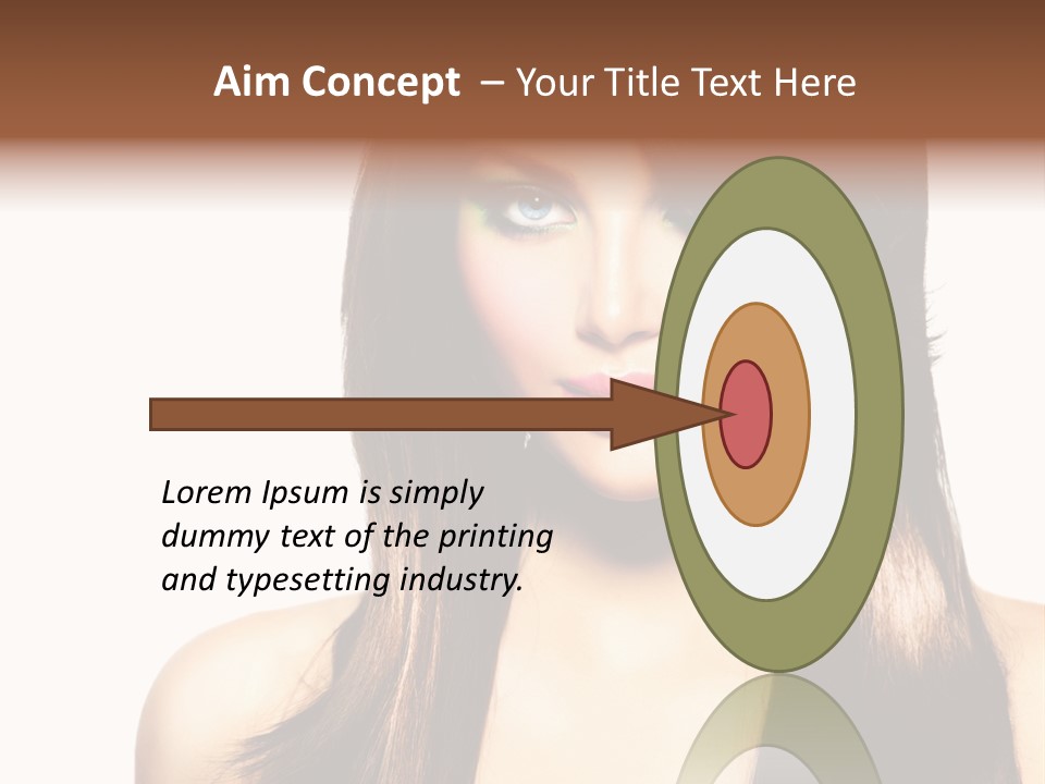 Girl Blue Beauty PowerPoint Template