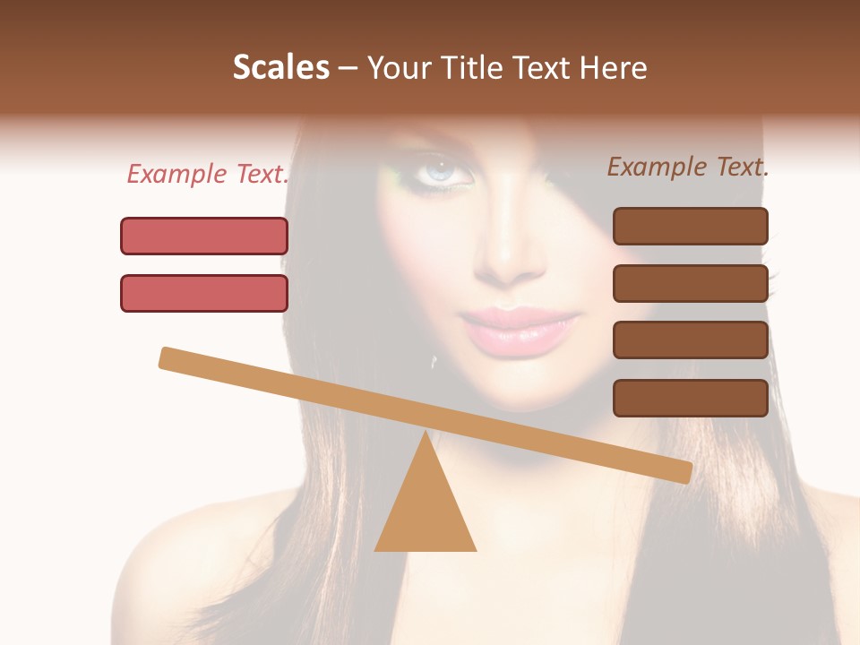 Girl Blue Beauty PowerPoint Template