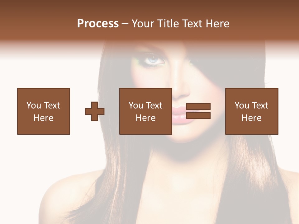 Girl Blue Beauty PowerPoint Template