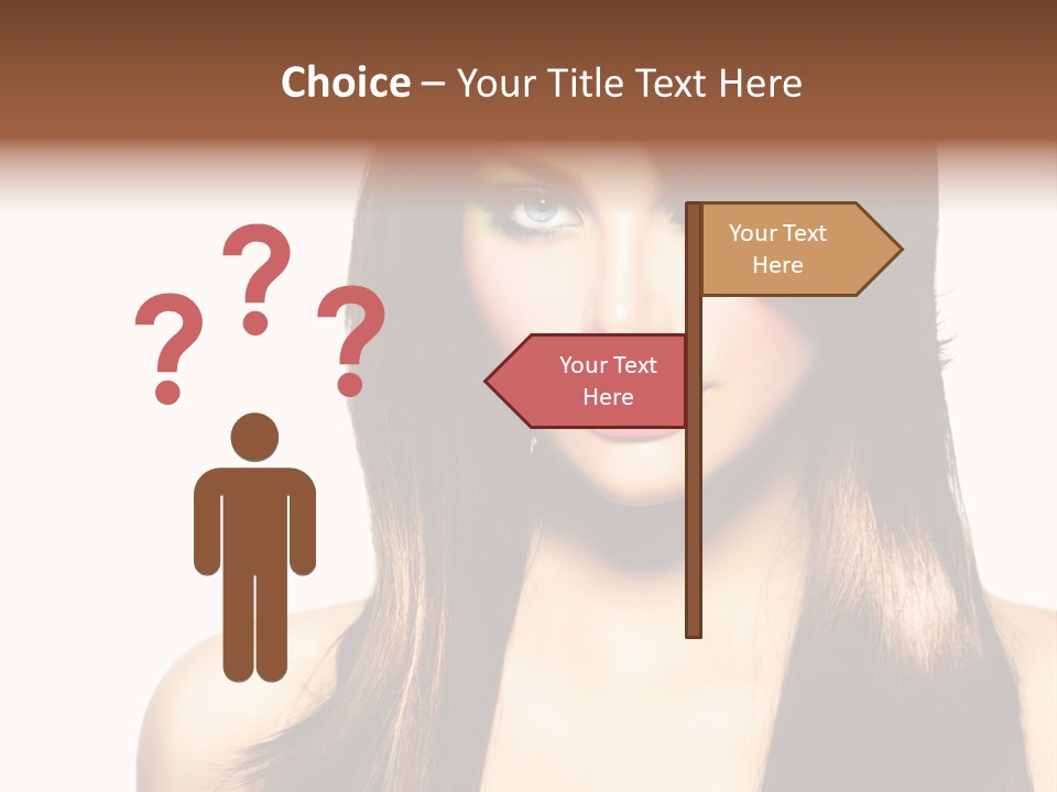 Girl Blue Beauty PowerPoint Template