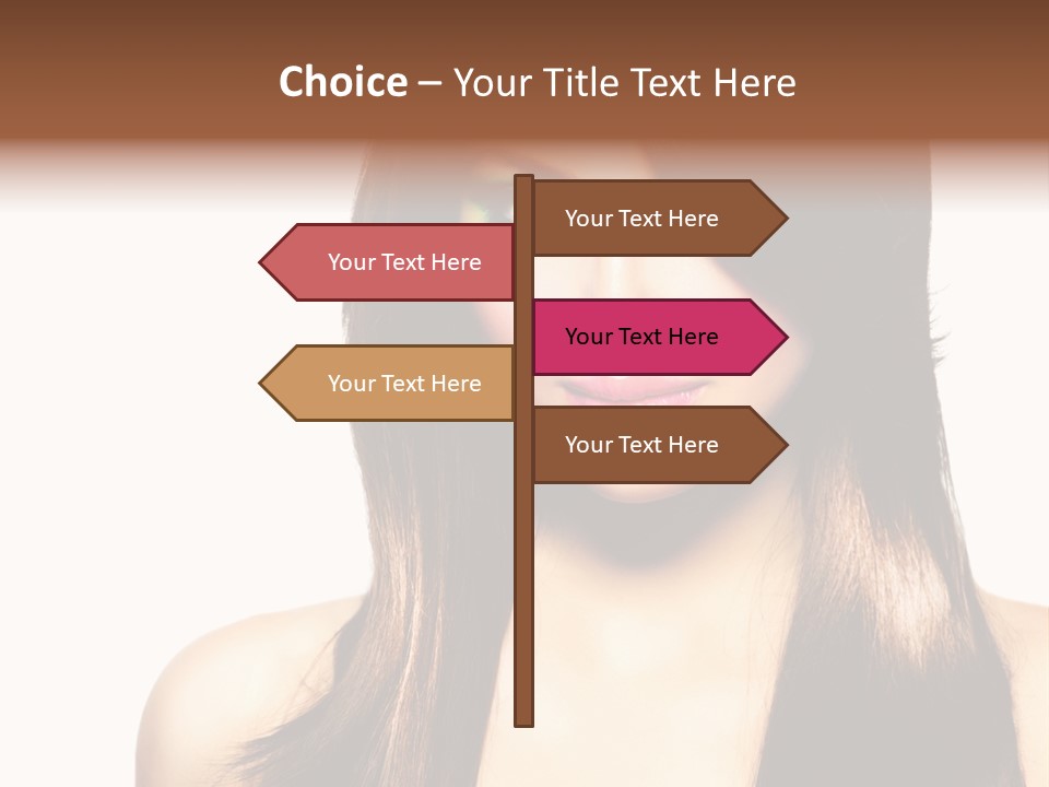 Girl Blue Beauty PowerPoint Template