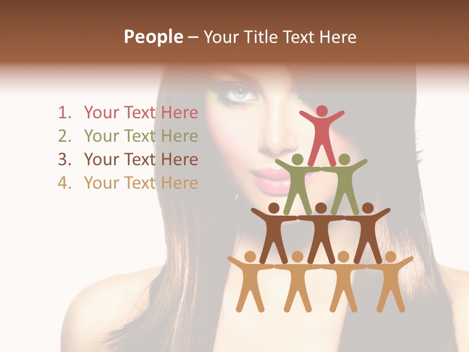 Girl Blue Beauty PowerPoint Template