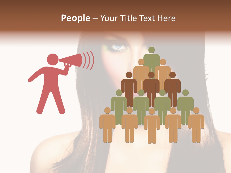 Girl Blue Beauty PowerPoint Template