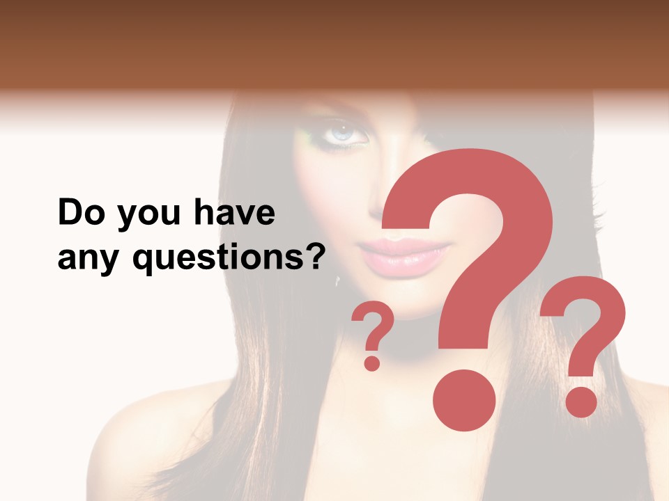 Girl Blue Beauty PowerPoint Template