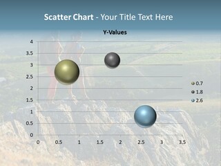 Blue Hiking Stand PowerPoint Template