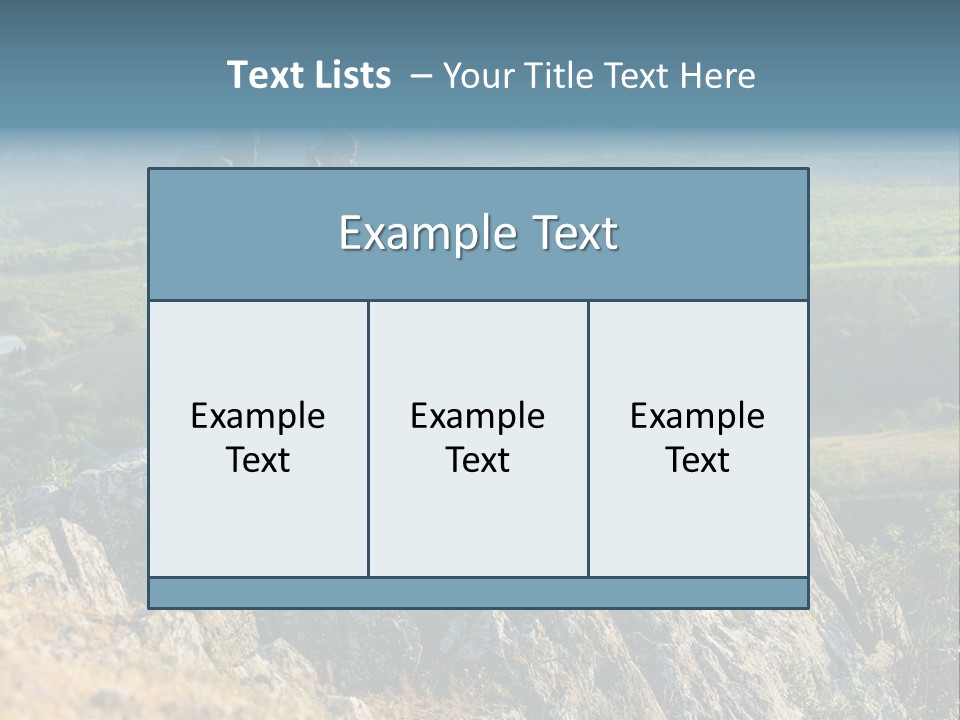 Blue Hiking Stand PowerPoint Template