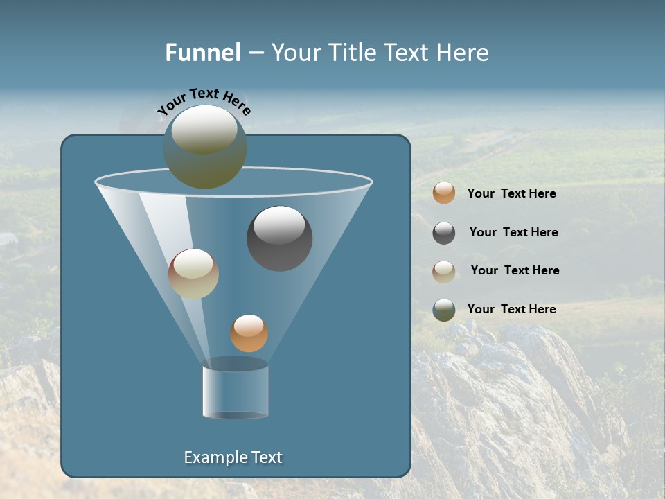 Blue Hiking Stand PowerPoint Template