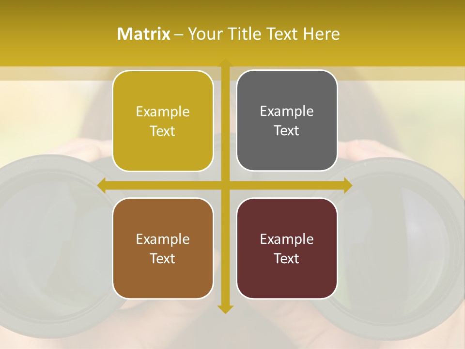 Surveillance Spectator Girl PowerPoint Template