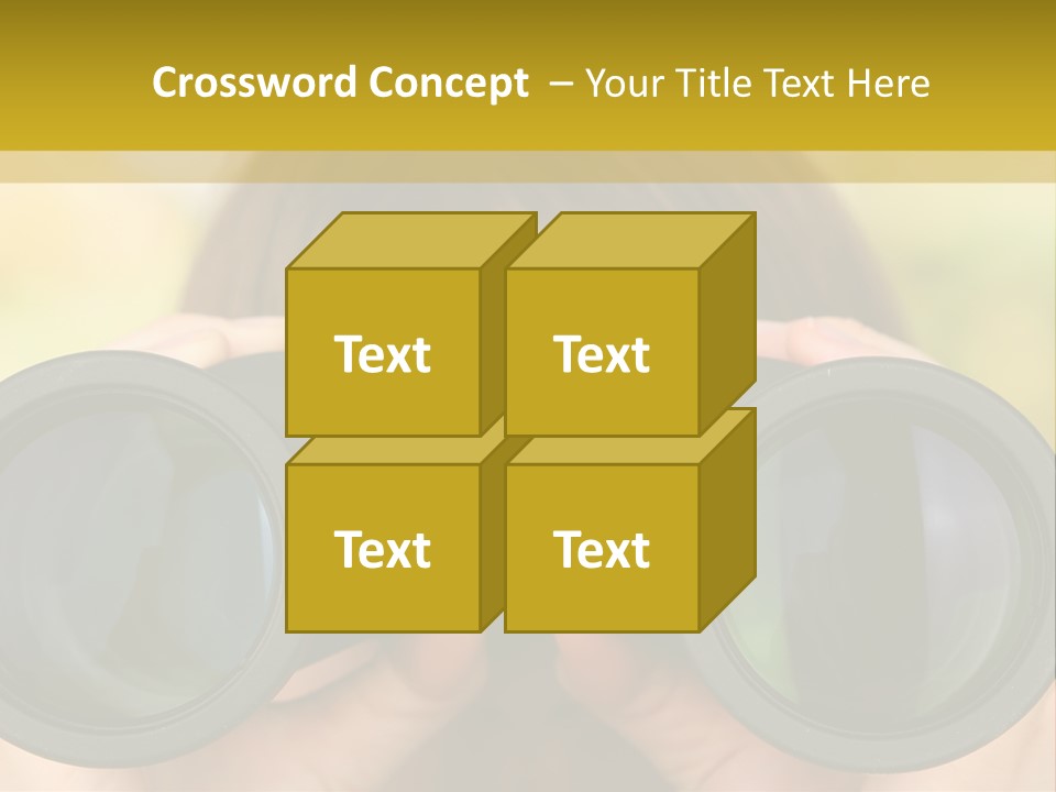 Surveillance Spectator Girl PowerPoint Template