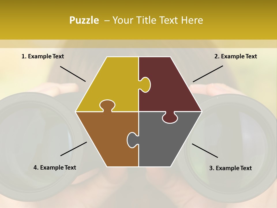 Surveillance Spectator Girl PowerPoint Template