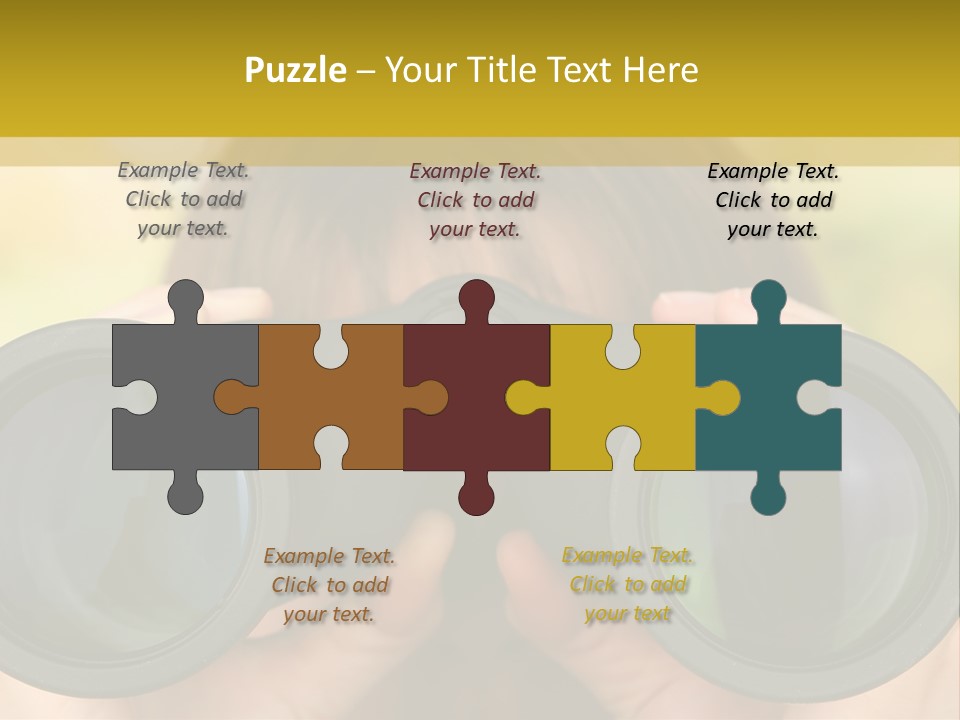 Surveillance Spectator Girl PowerPoint Template