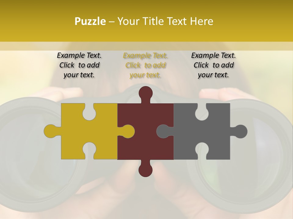 Surveillance Spectator Girl PowerPoint Template