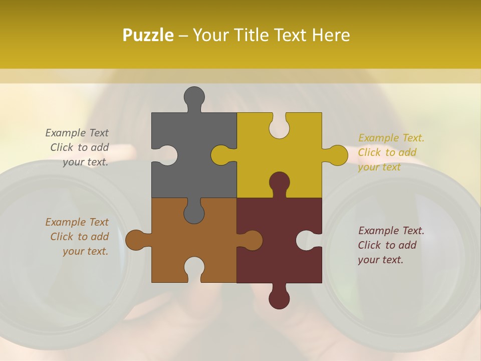 Surveillance Spectator Girl PowerPoint Template