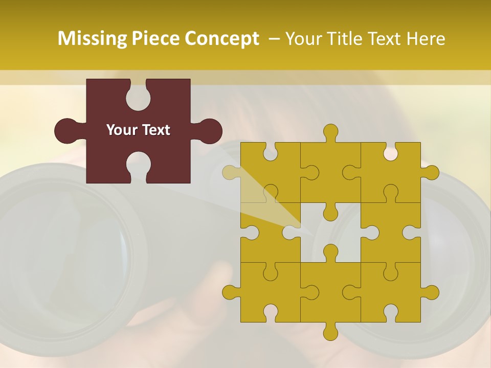 Surveillance Spectator Girl PowerPoint Template