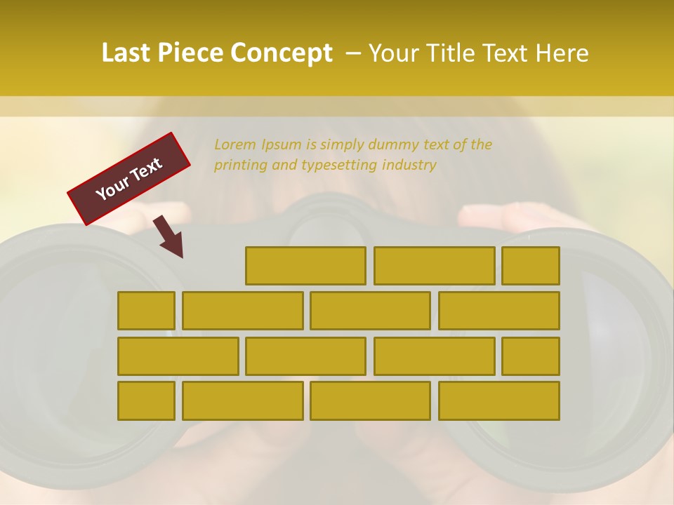 Surveillance Spectator Girl PowerPoint Template