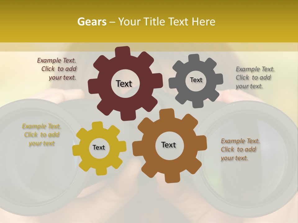 Surveillance Spectator Girl PowerPoint Template