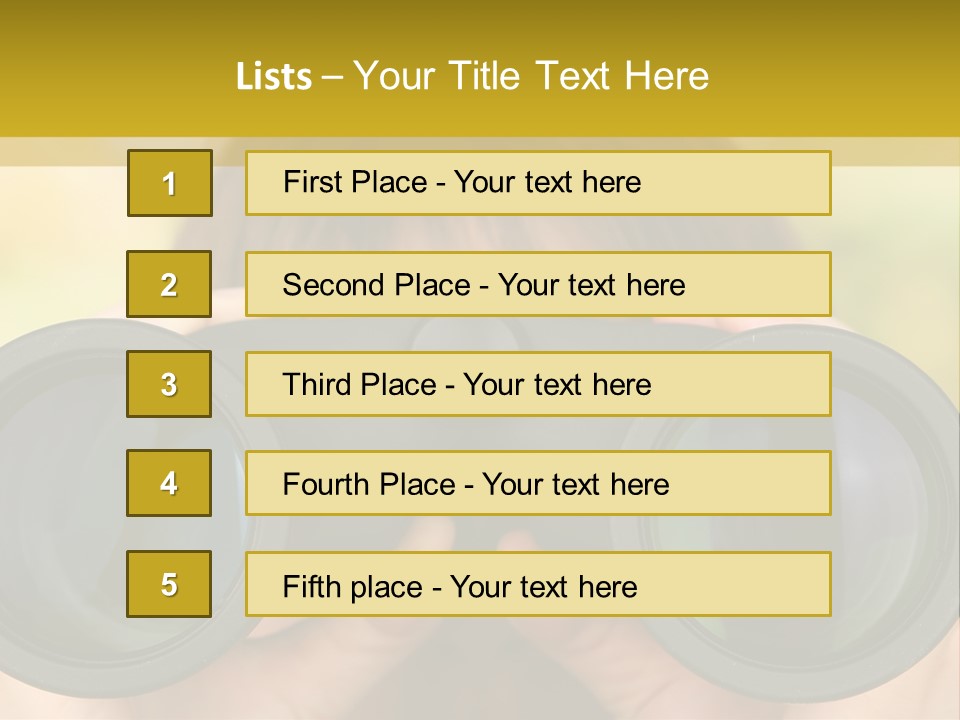 Surveillance Spectator Girl PowerPoint Template