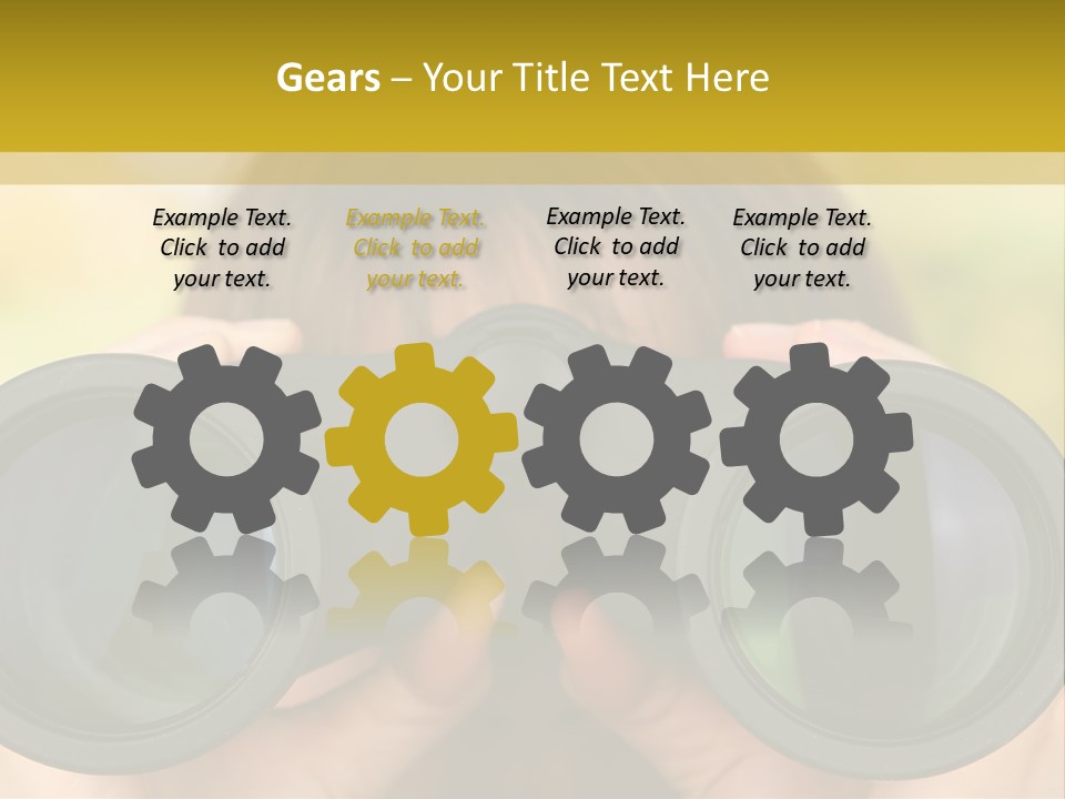 Surveillance Spectator Girl PowerPoint Template