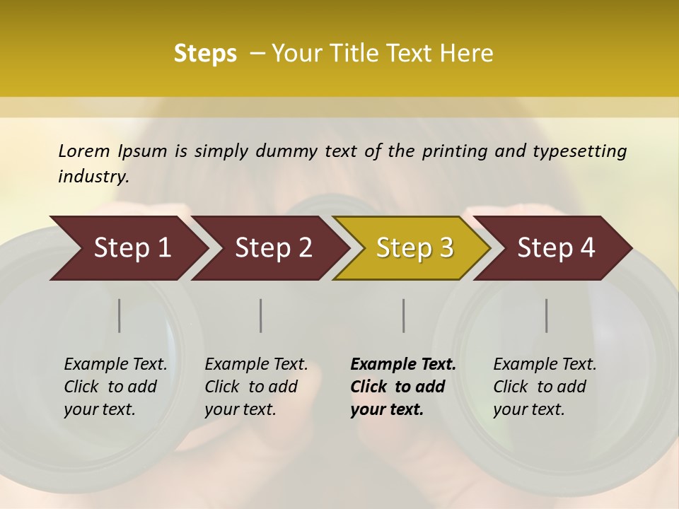 Surveillance Spectator Girl PowerPoint Template