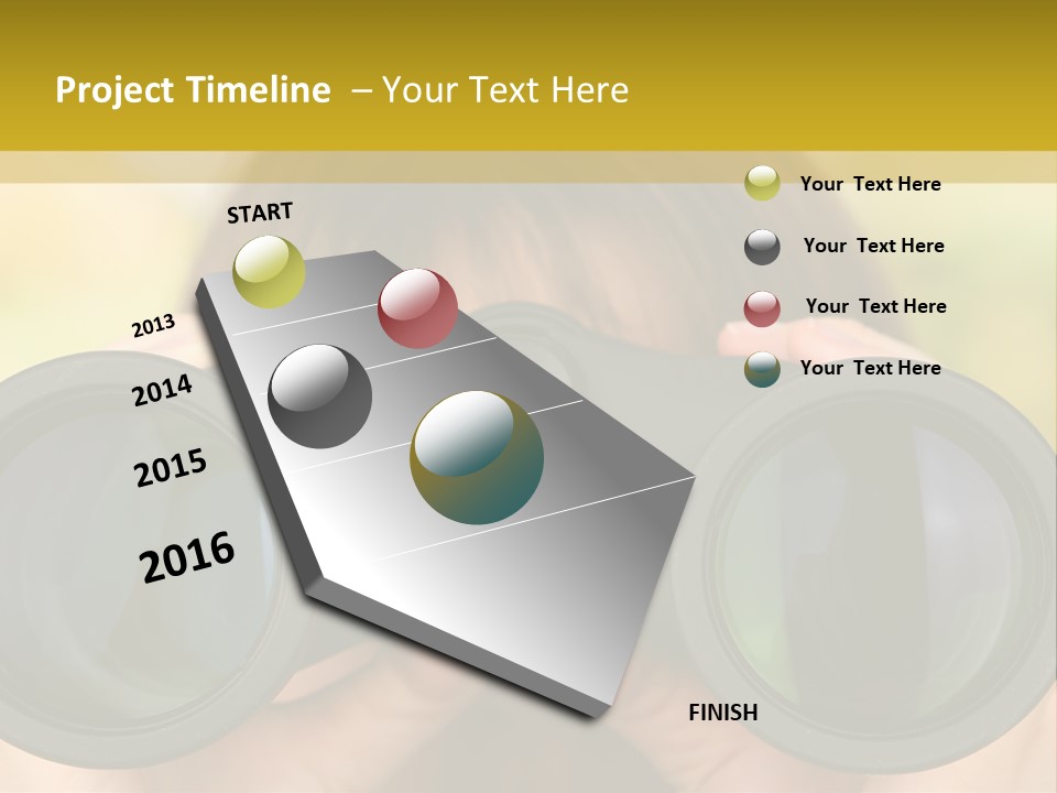 Surveillance Spectator Girl PowerPoint Template