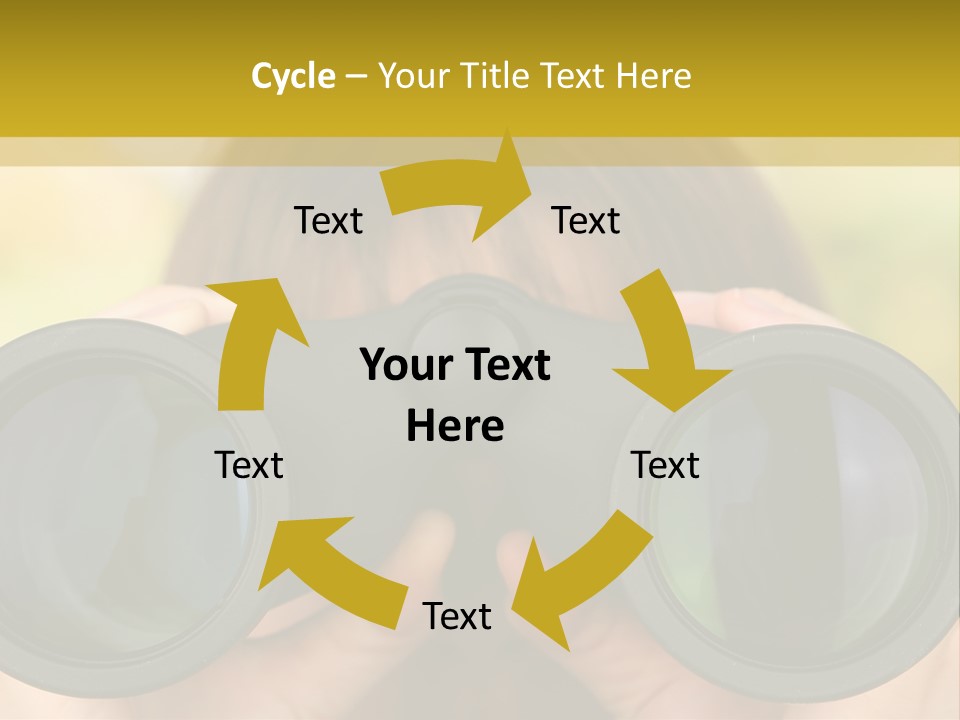 Surveillance Spectator Girl PowerPoint Template