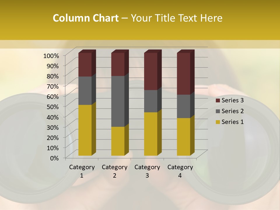 Surveillance Spectator Girl PowerPoint Template