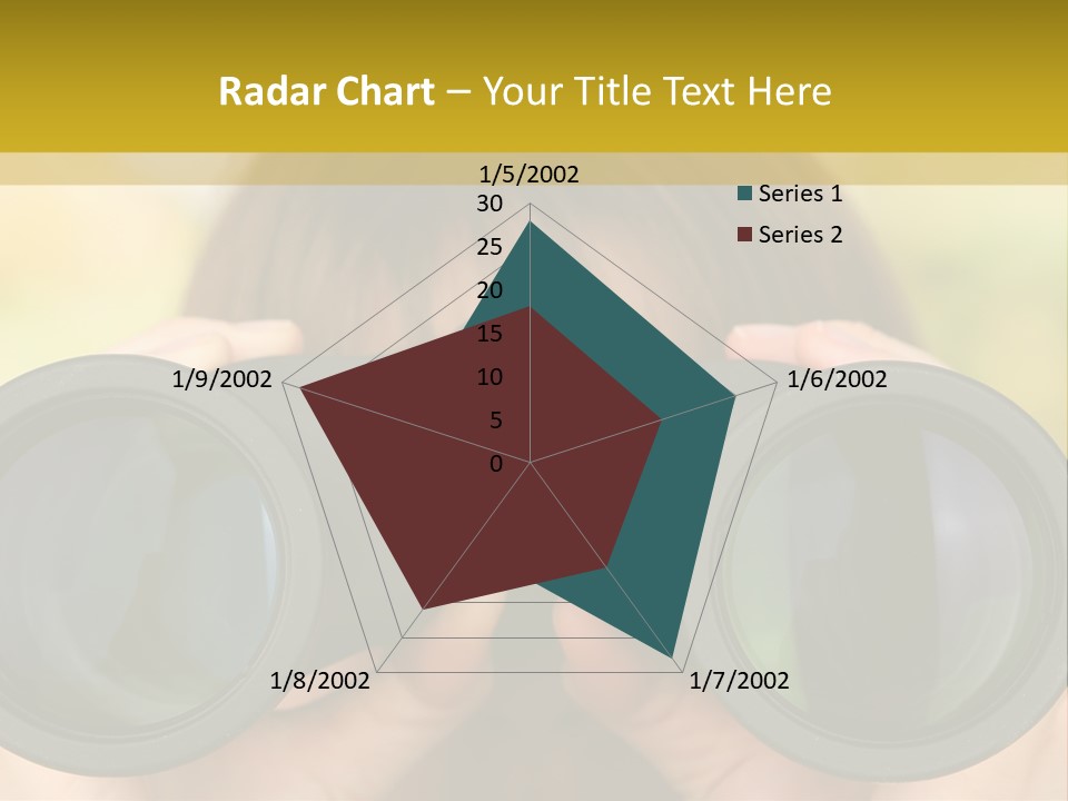 Surveillance Spectator Girl PowerPoint Template