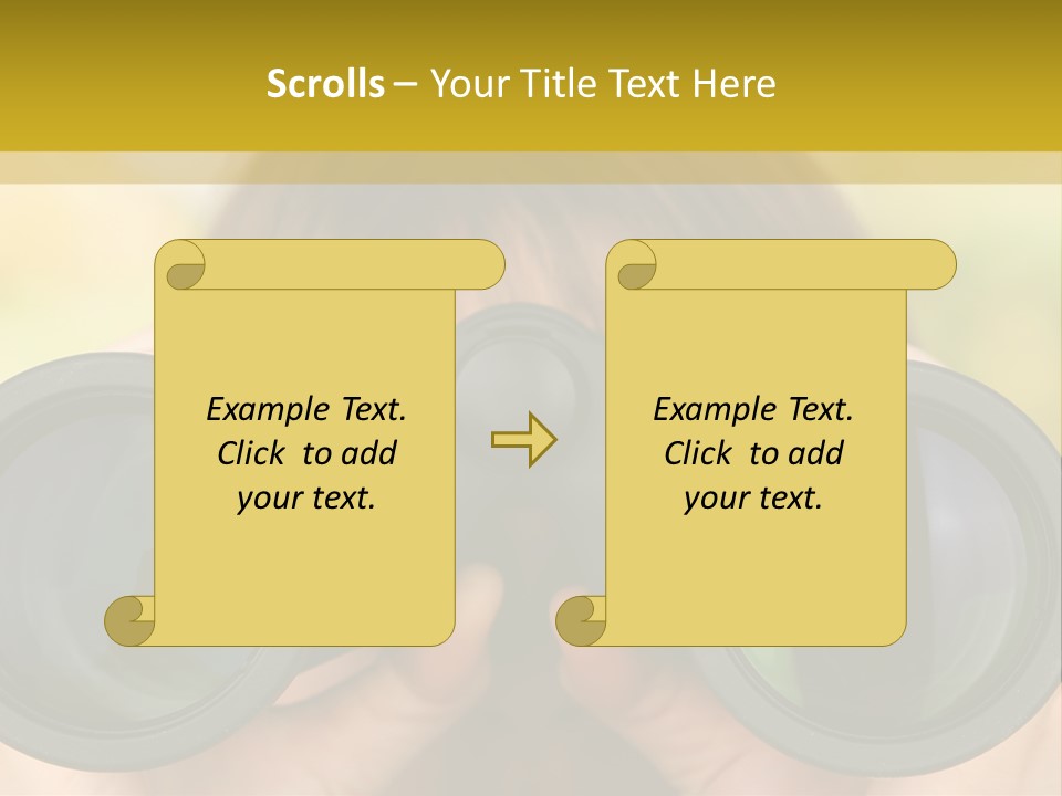 Surveillance Spectator Girl PowerPoint Template