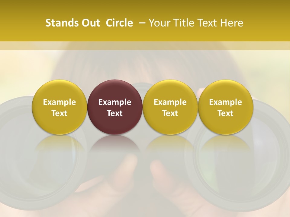 Surveillance Spectator Girl PowerPoint Template