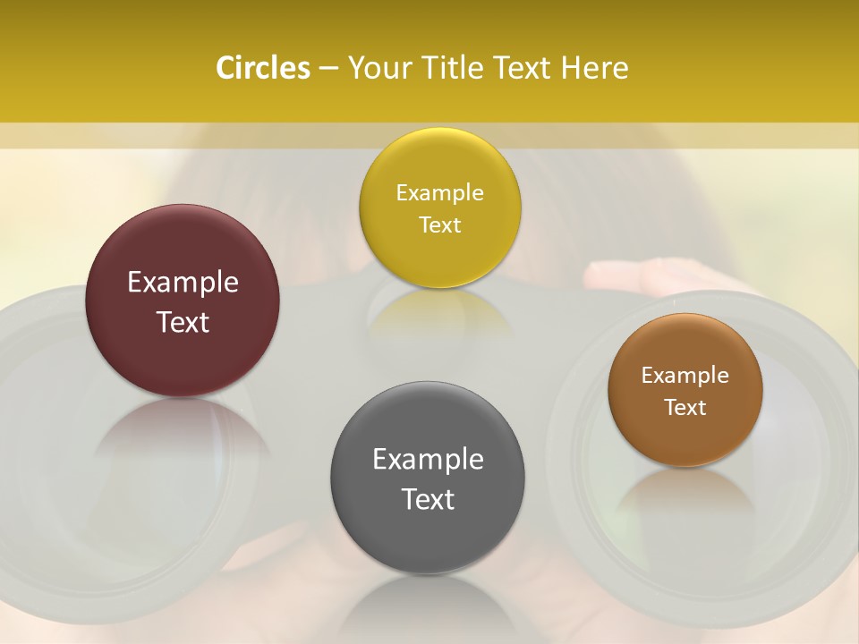 Surveillance Spectator Girl PowerPoint Template