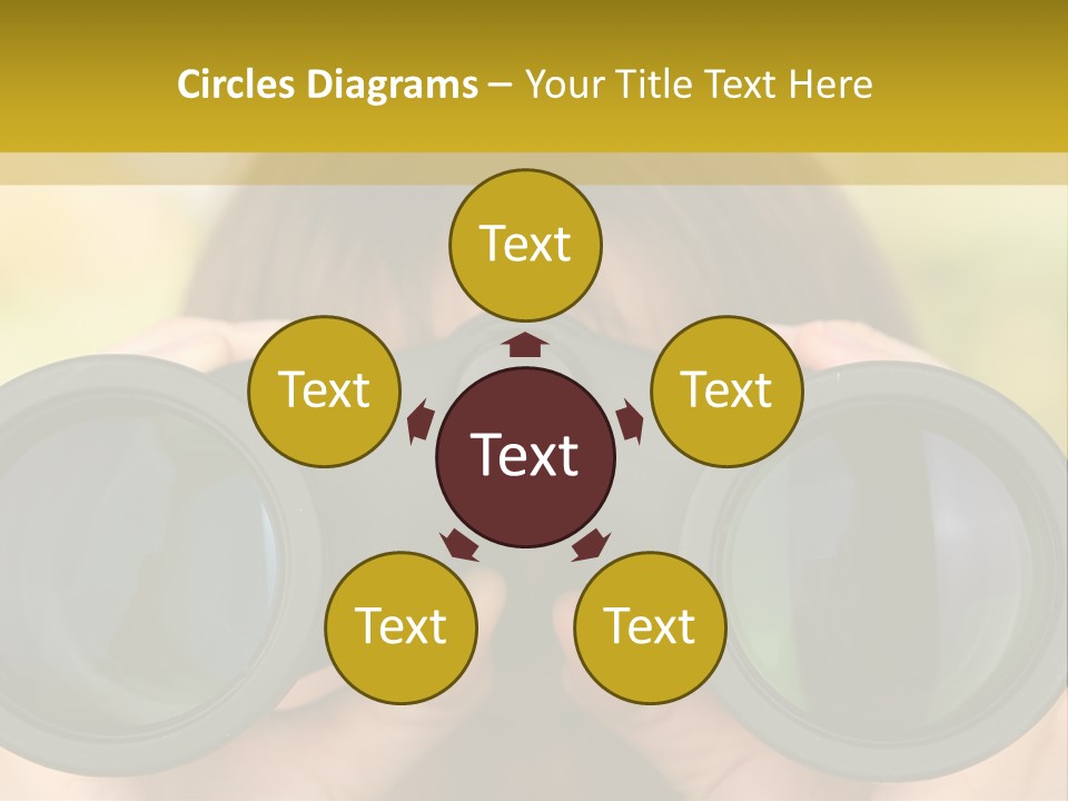 Surveillance Spectator Girl PowerPoint Template